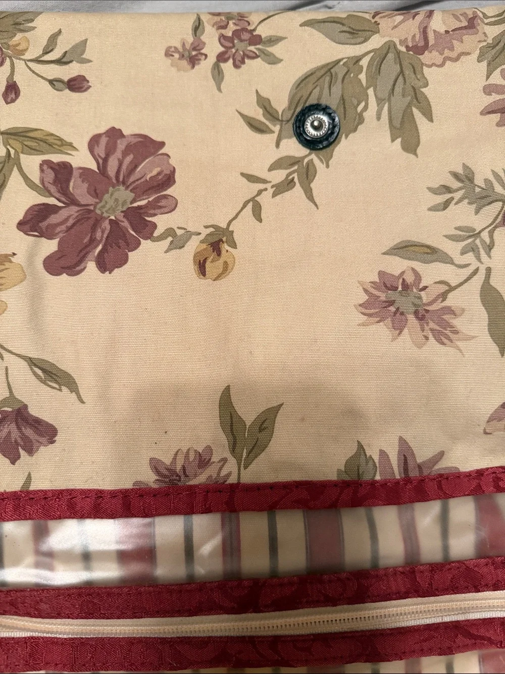 Brighton Striped/Floral Hanging Jewelry & Accessory Organizer Travel Suitcase